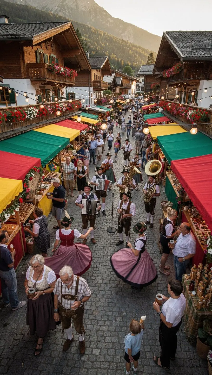 Blick auf eine malerische Berglandschaft von der Terrasse des Chalets.